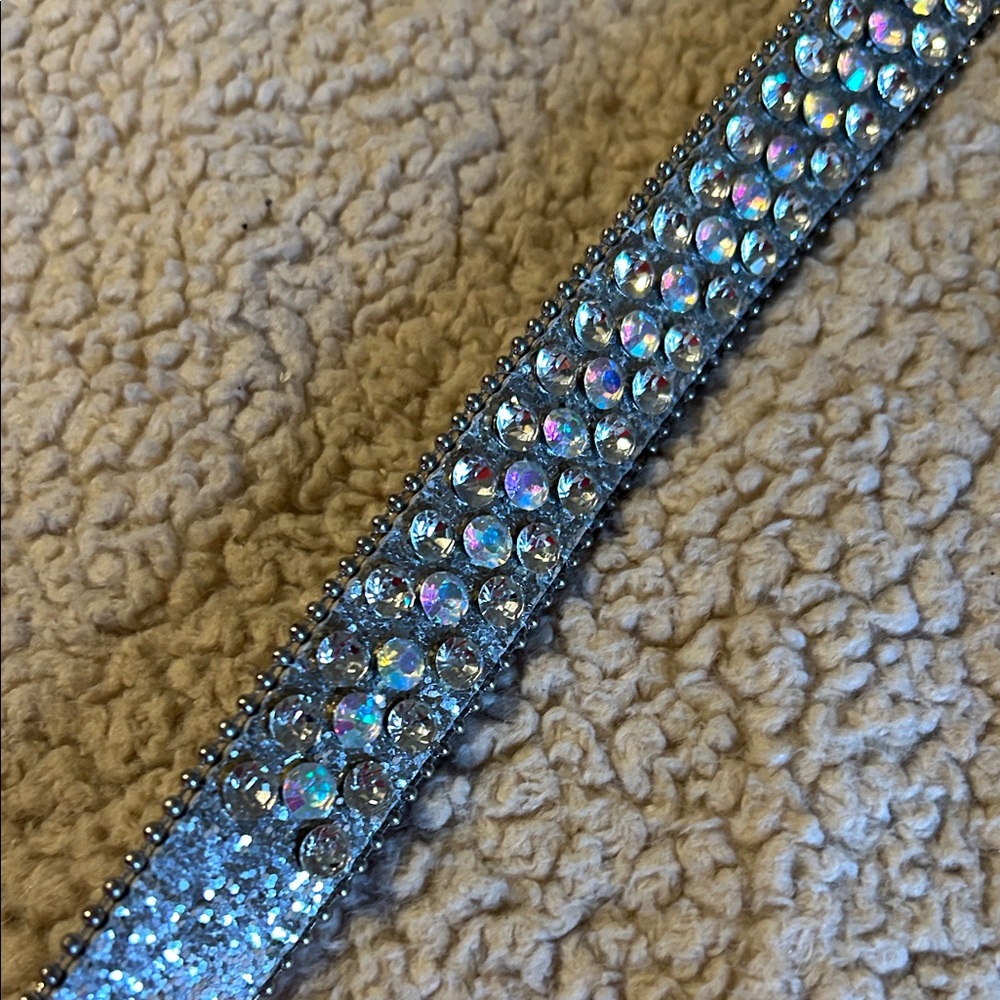Silver Rhinestone Girl’s Belt - Sparkle Accent - Picture 3 of 4